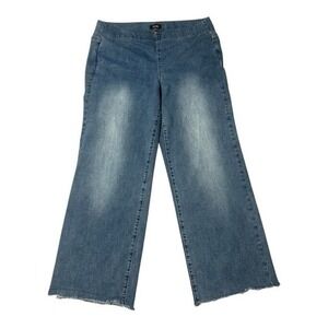 NYDJ Elastic Waist Wide Leg Jeans Lift Tuck Technology Denim Jeans Size 14W